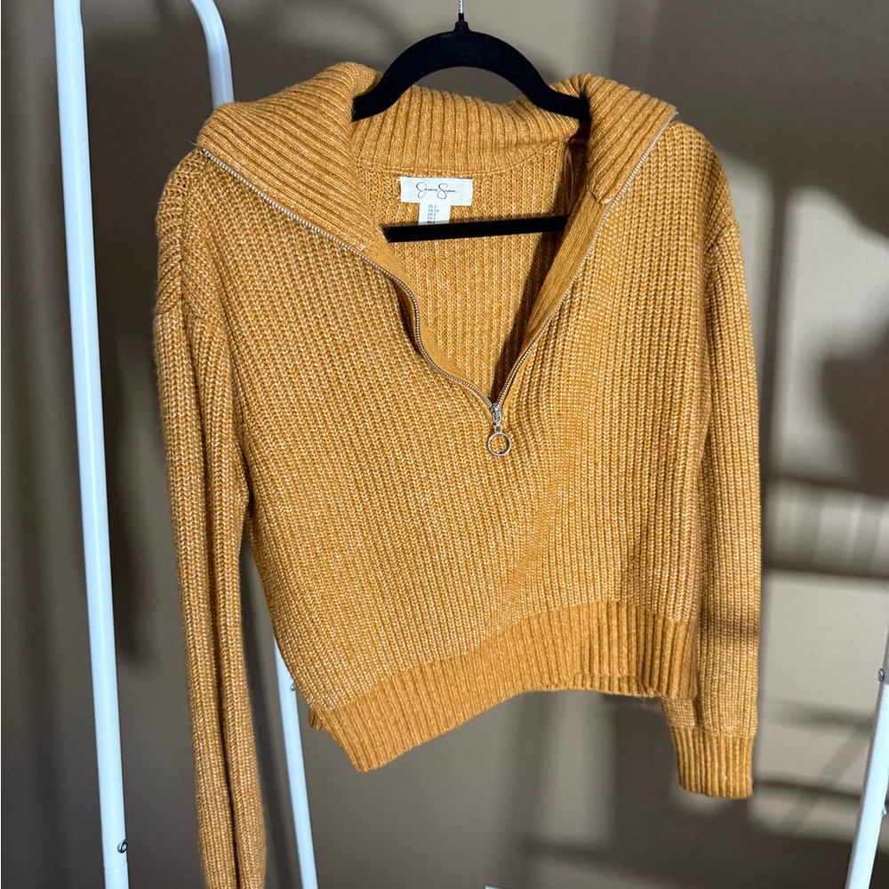 Jessica Simpson Mustard Cowl Neck Sweater